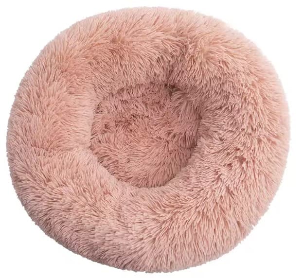 Cama antiestrés para perro grande — nido redondo lavable · Salmón · S 40 cm