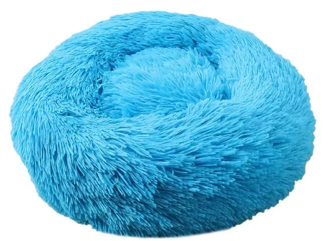 Cama antiestrés para perro grande — nido redondo lavable · Turquesa · S 40 cm