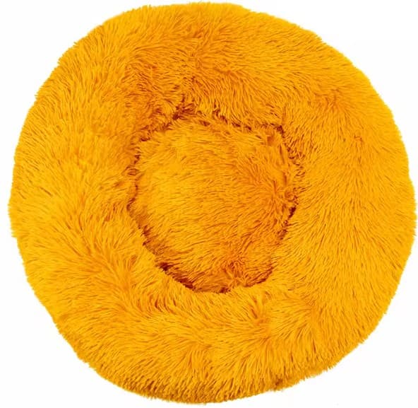 Cama antiestrés para perro grande, color naranja